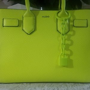 Neon yellow tote
